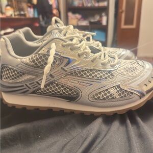 Bottega Veneta Gray and Blue Sneakers